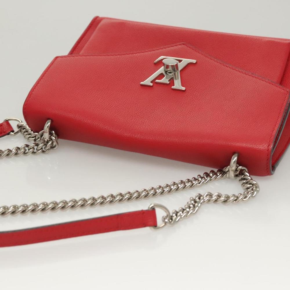 LOUIS VUITTON My Lock Me BB Shoulder Bag Calf leather Red M51419 LV Auth ar13614 - Picture 6 of 16